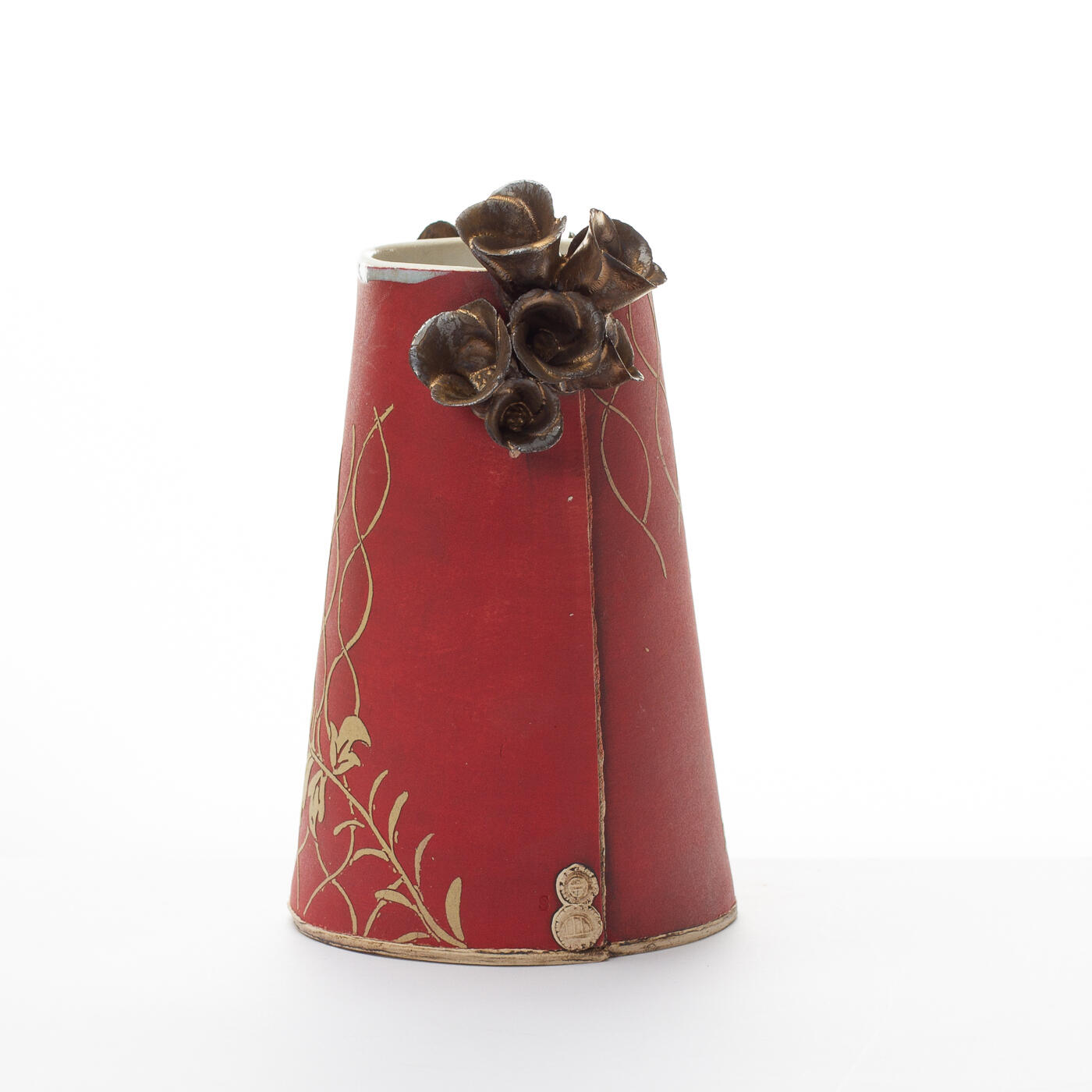 red and gold vase SD249Y216