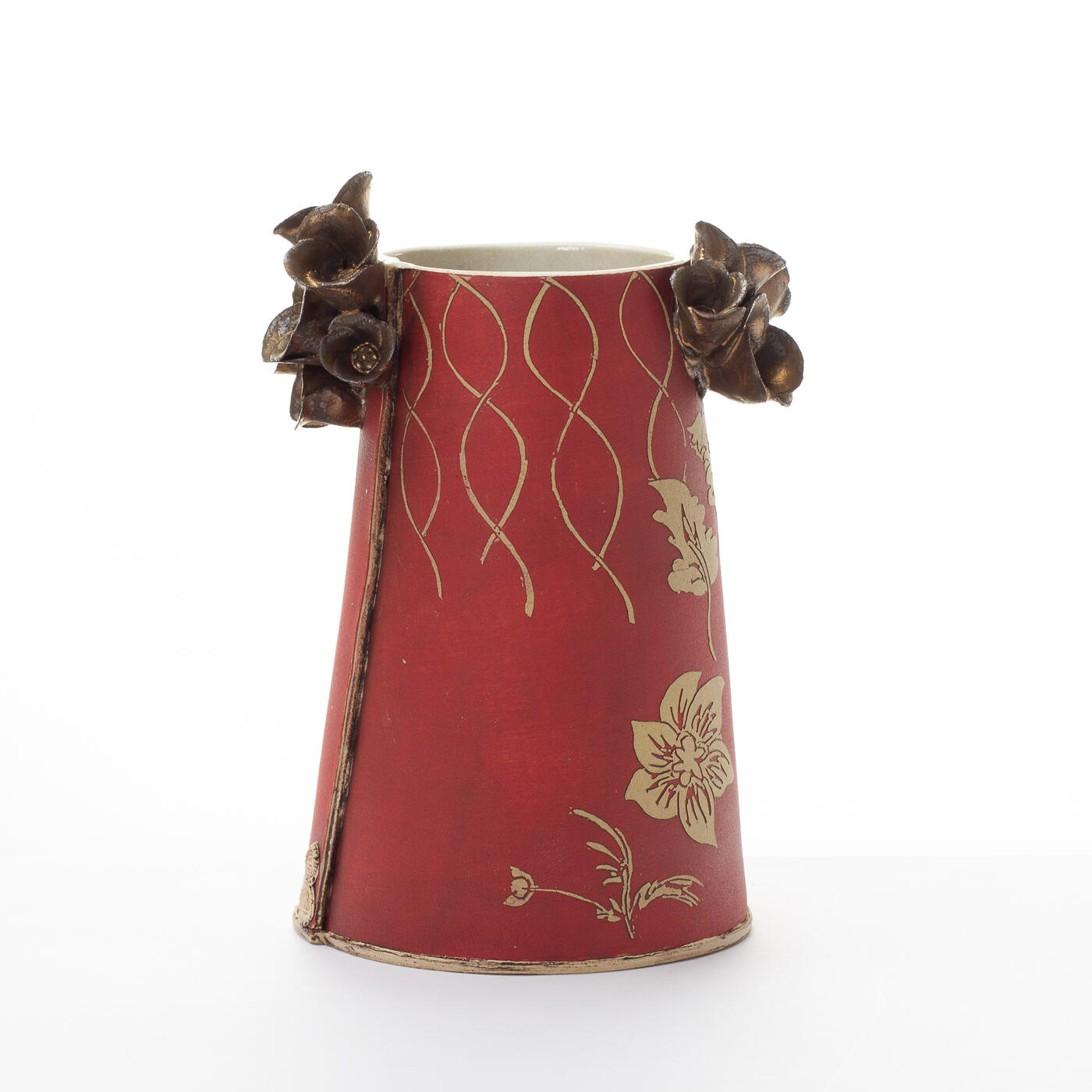 red and gold vase SD249Y216