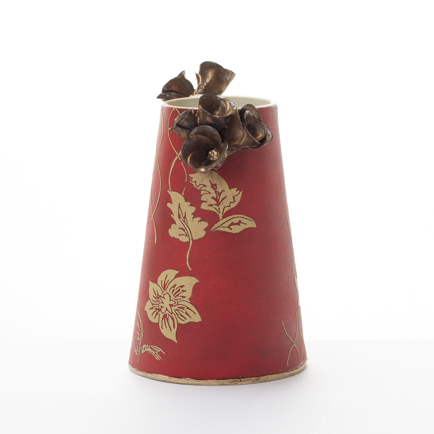 red and gold vase SD249Y216