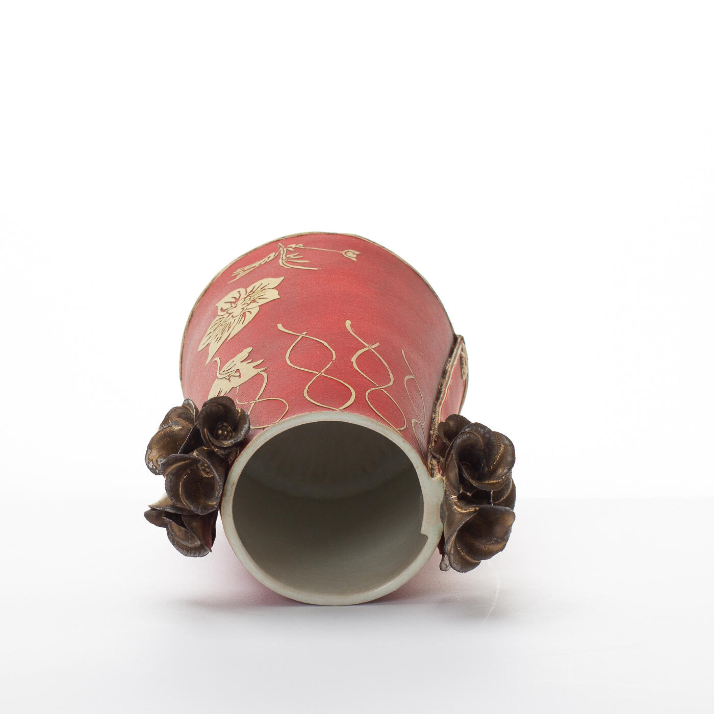 red and gold vase SD249Y216