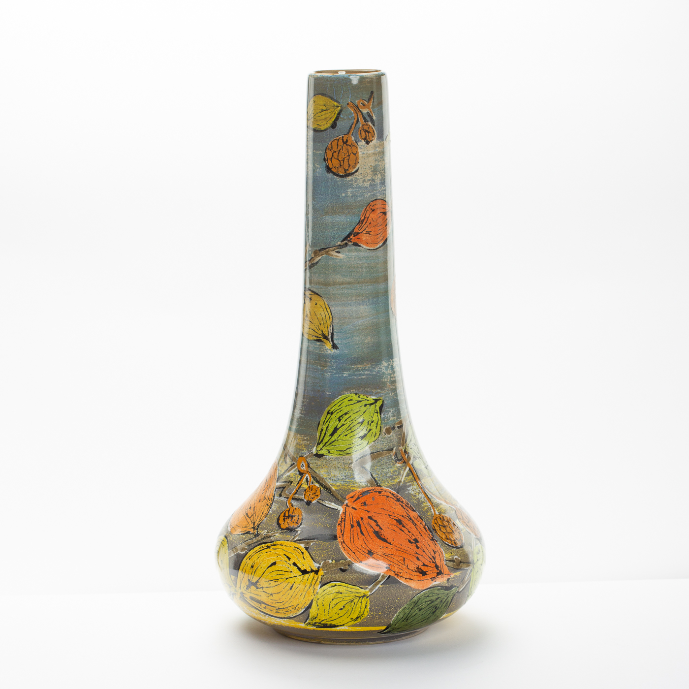 qing vase leaves LK256Y499