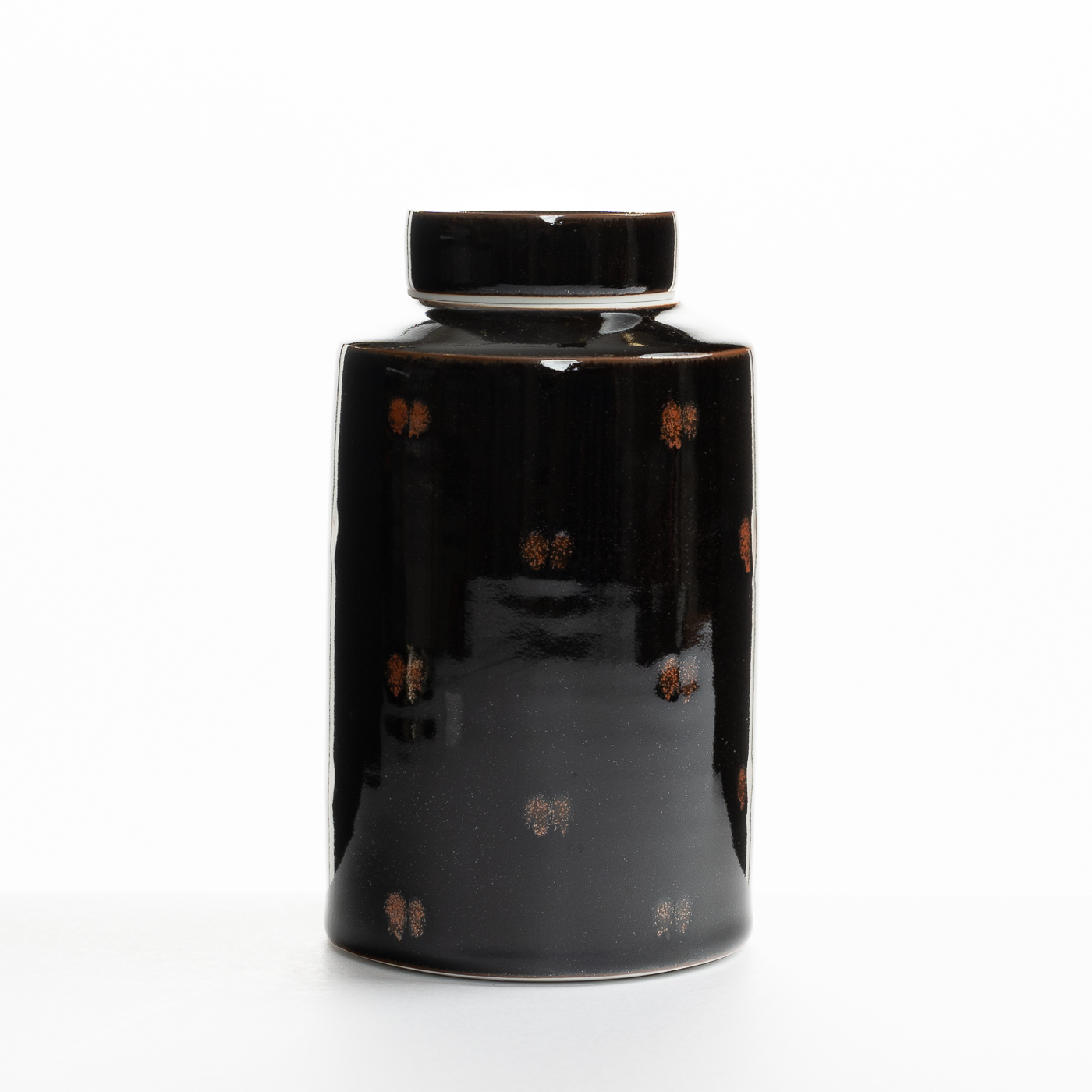 Tenmoku Lidded jar CK233Y1545