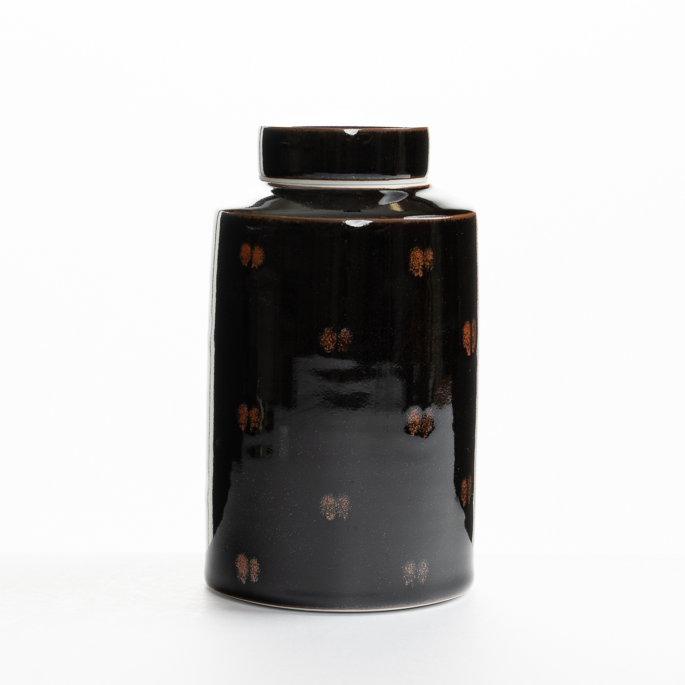 Tenmoku Lidded jar CK233Y1545