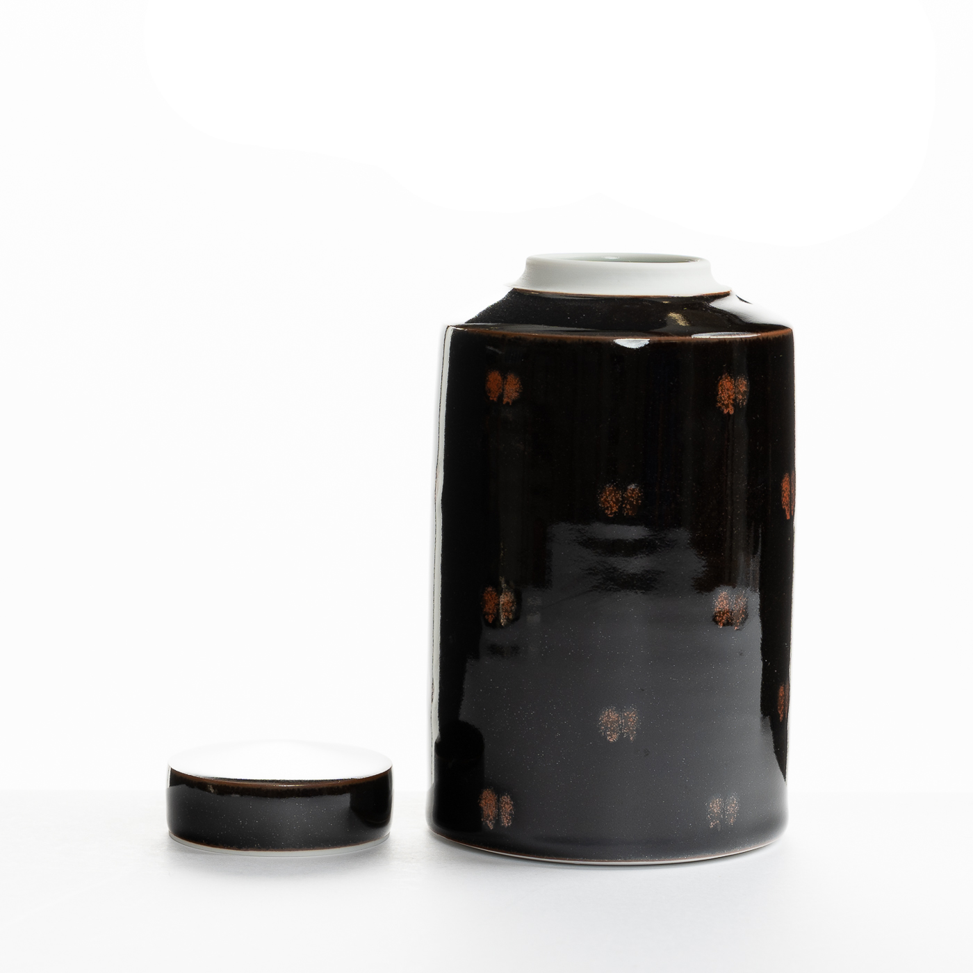 Tenmoku Lidded jar CK233Y1545