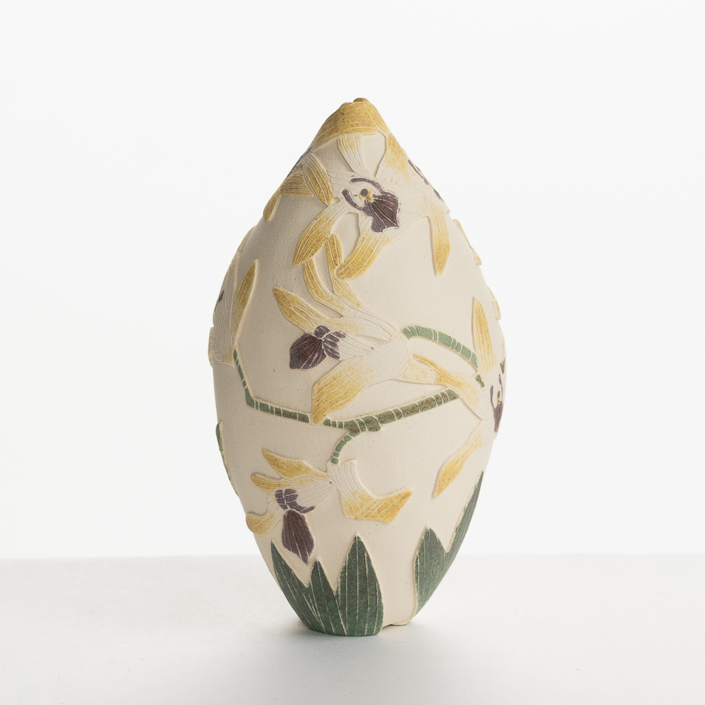 Yellow Antelope Orchid Vessel TS516Y24