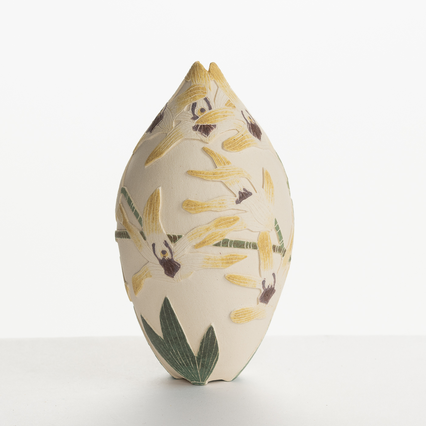 Yellow Antelope Orchid Vessel TS516Y24