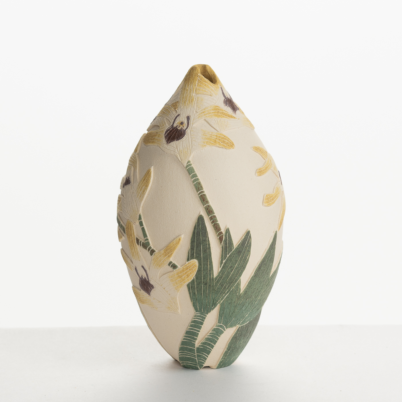 Yellow Antelope Orchid Vessel TS516Y24