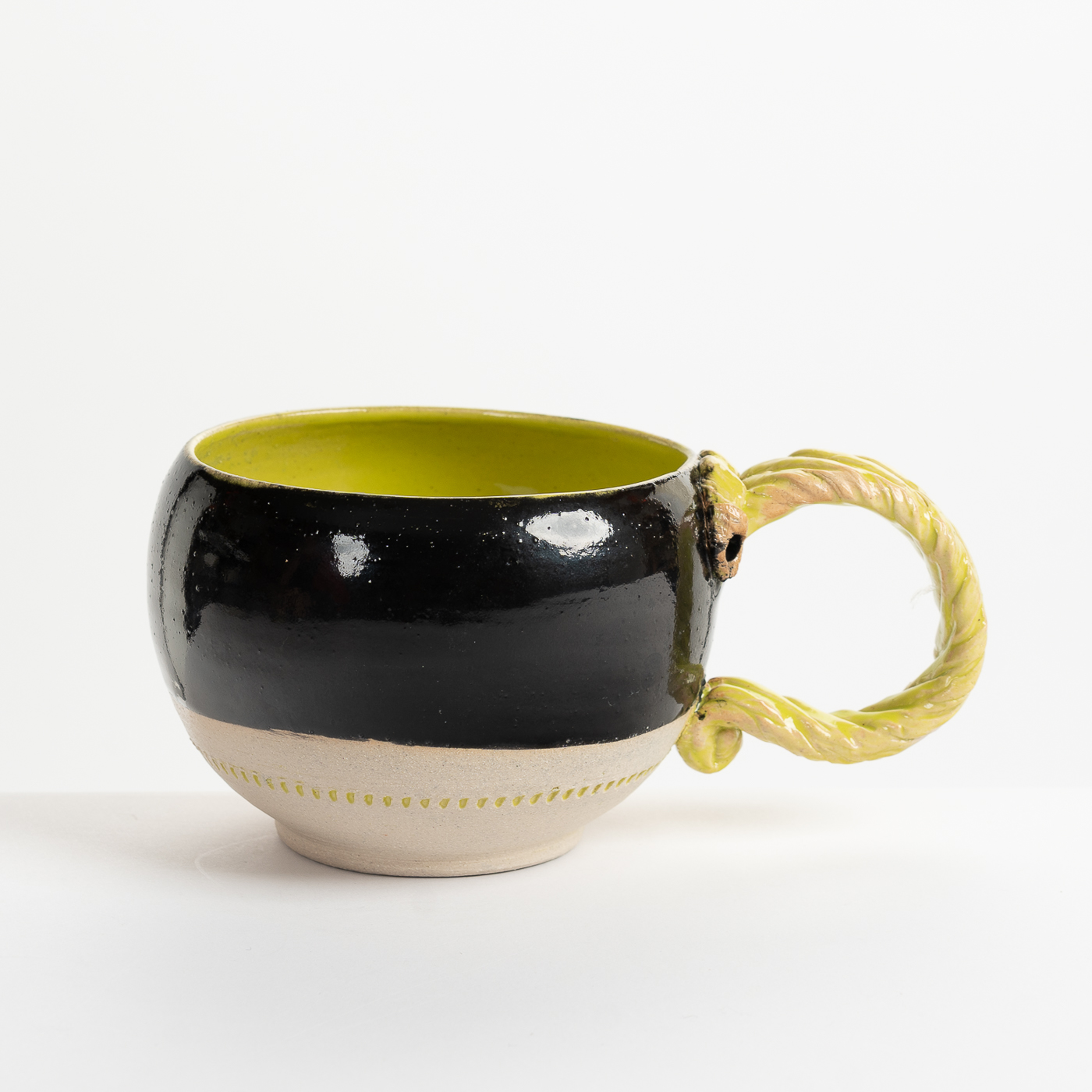 Round Mug lime green/shiny black LMS469Y66