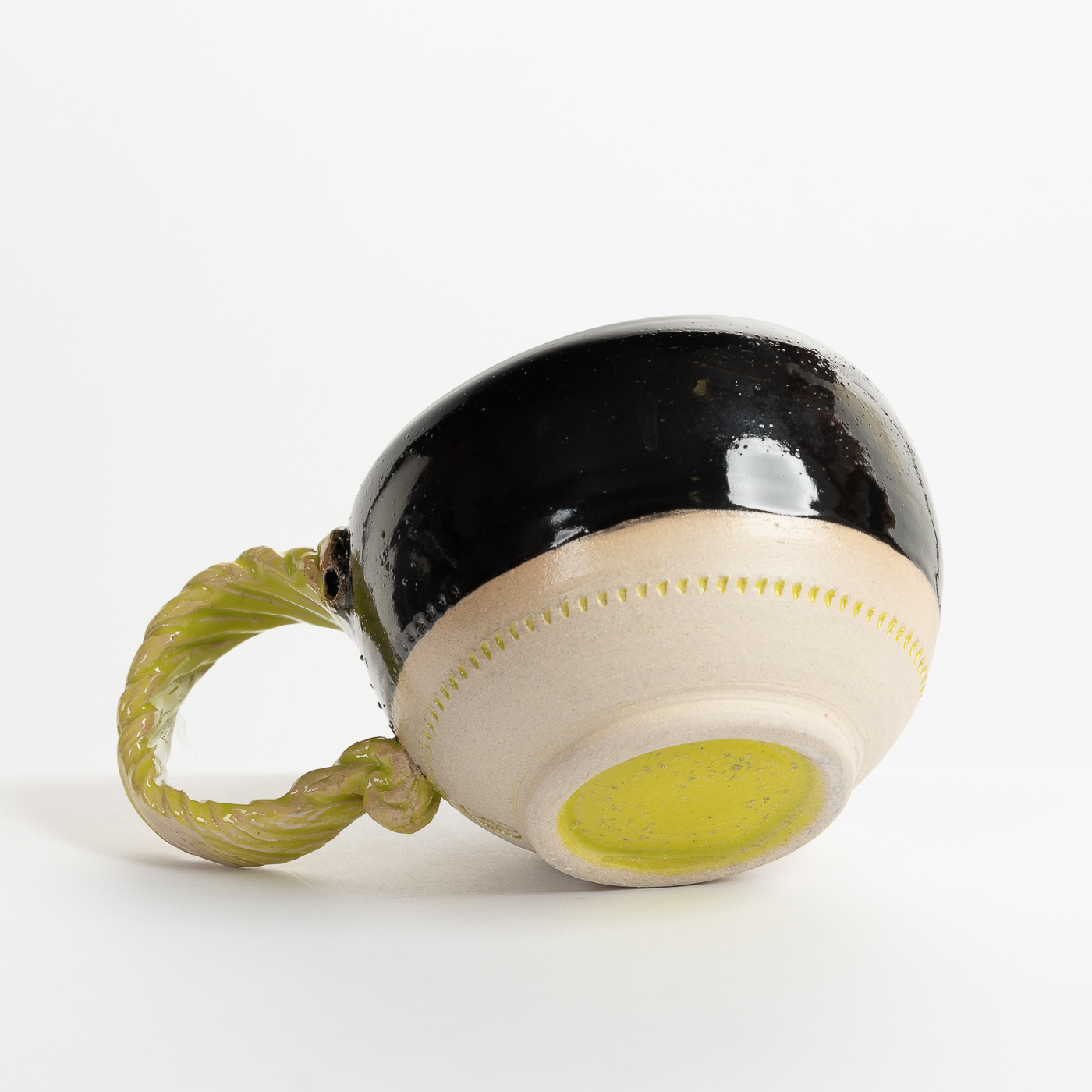 Round Mug lime green/shiny black LMS469Y66