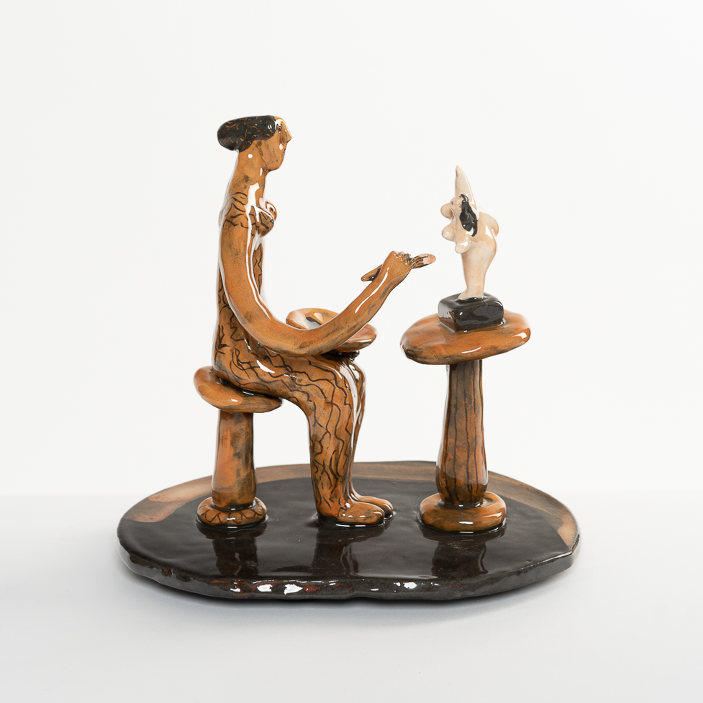 Classical Woman Painting a Sculpture JS314Y286