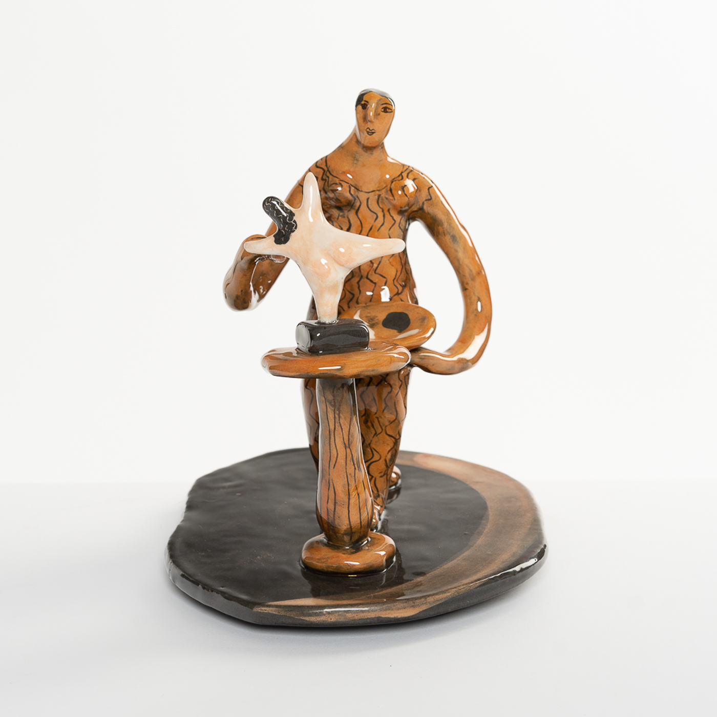 Classical Woman Painting a Sculpture JS314Y286