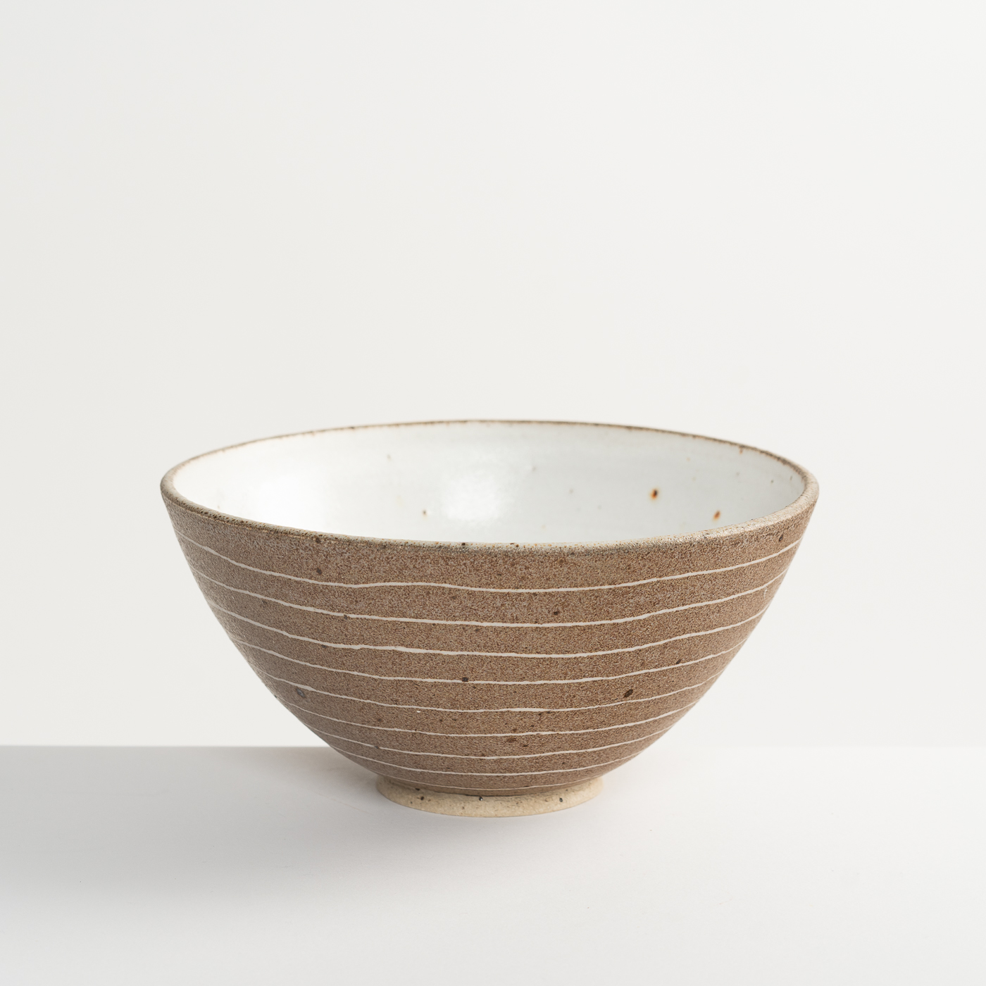 Brown Stripy Round Bowl AP575Y19