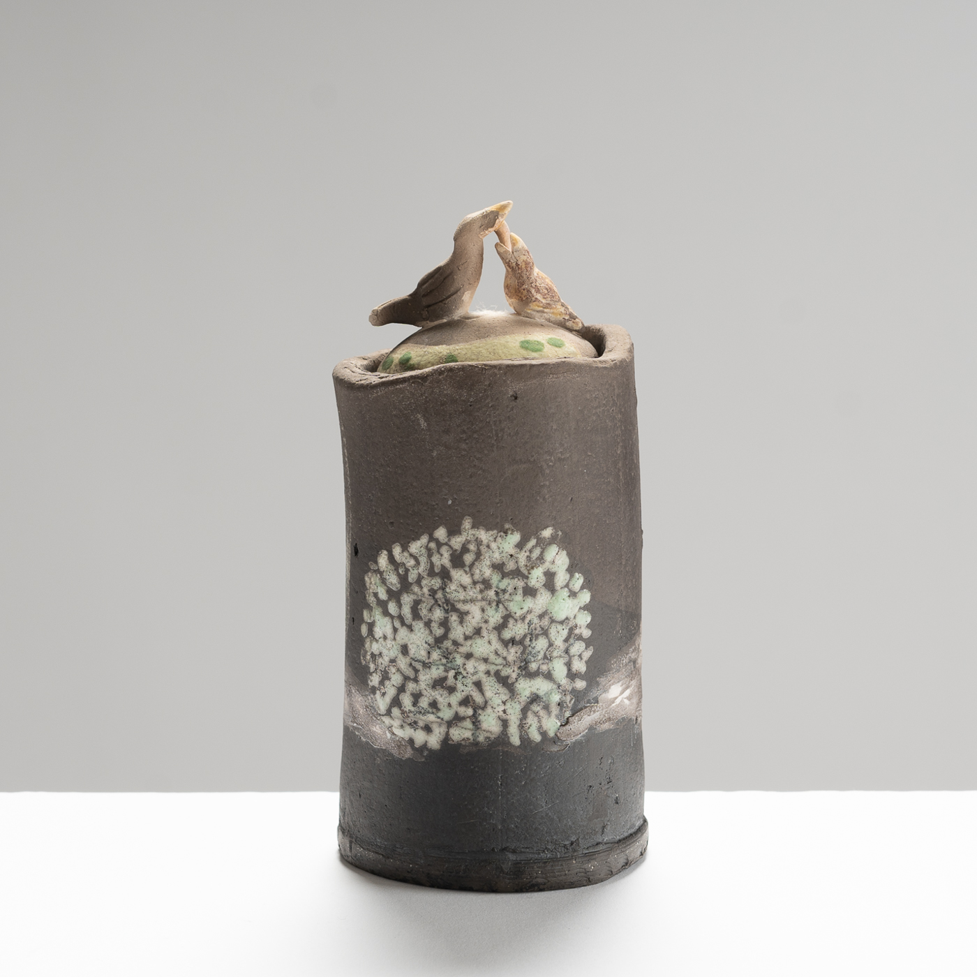 HT473Y133 Blackbird and Chick Message Box