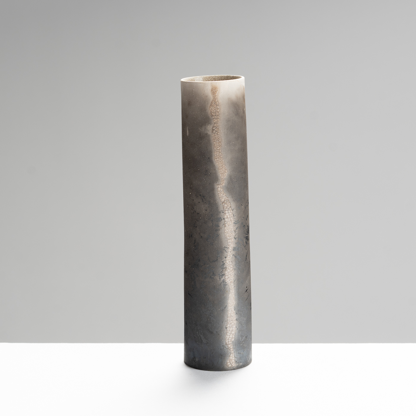 KS400Y65 Rivier - Raku Tapered Vessel