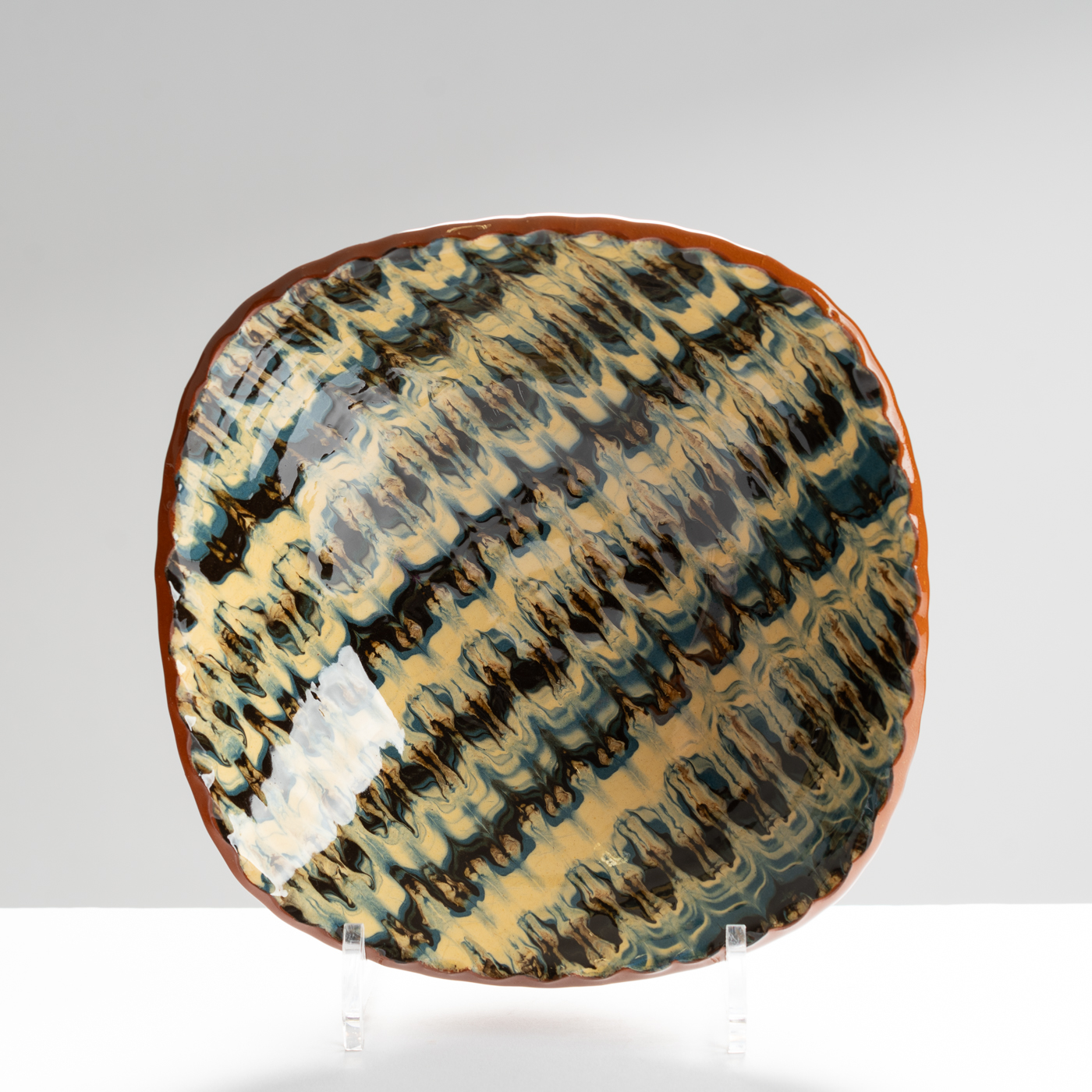 SM80Y733 Med/Large Square Dish Blue