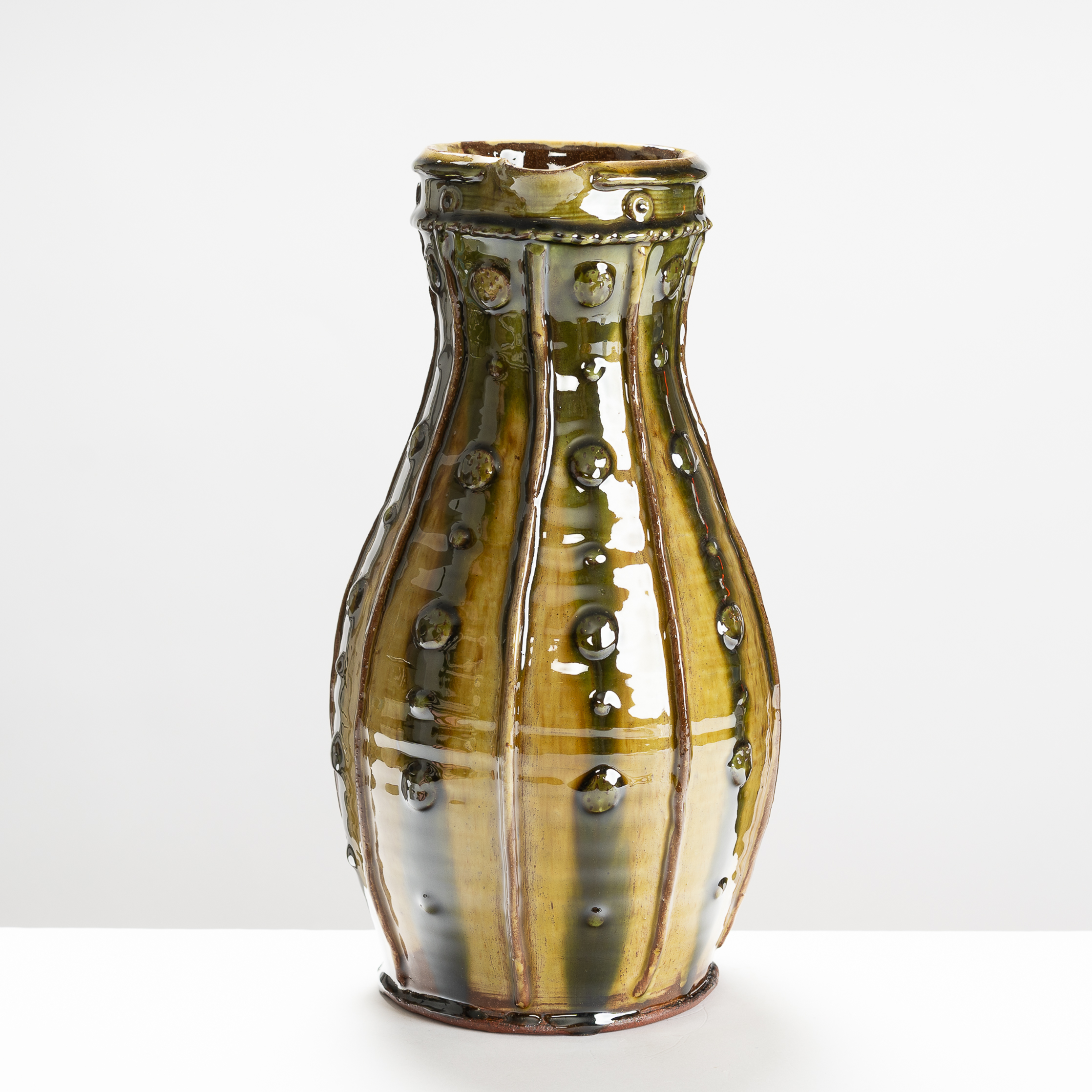 DF481Y84 Slender Applique Jug Green