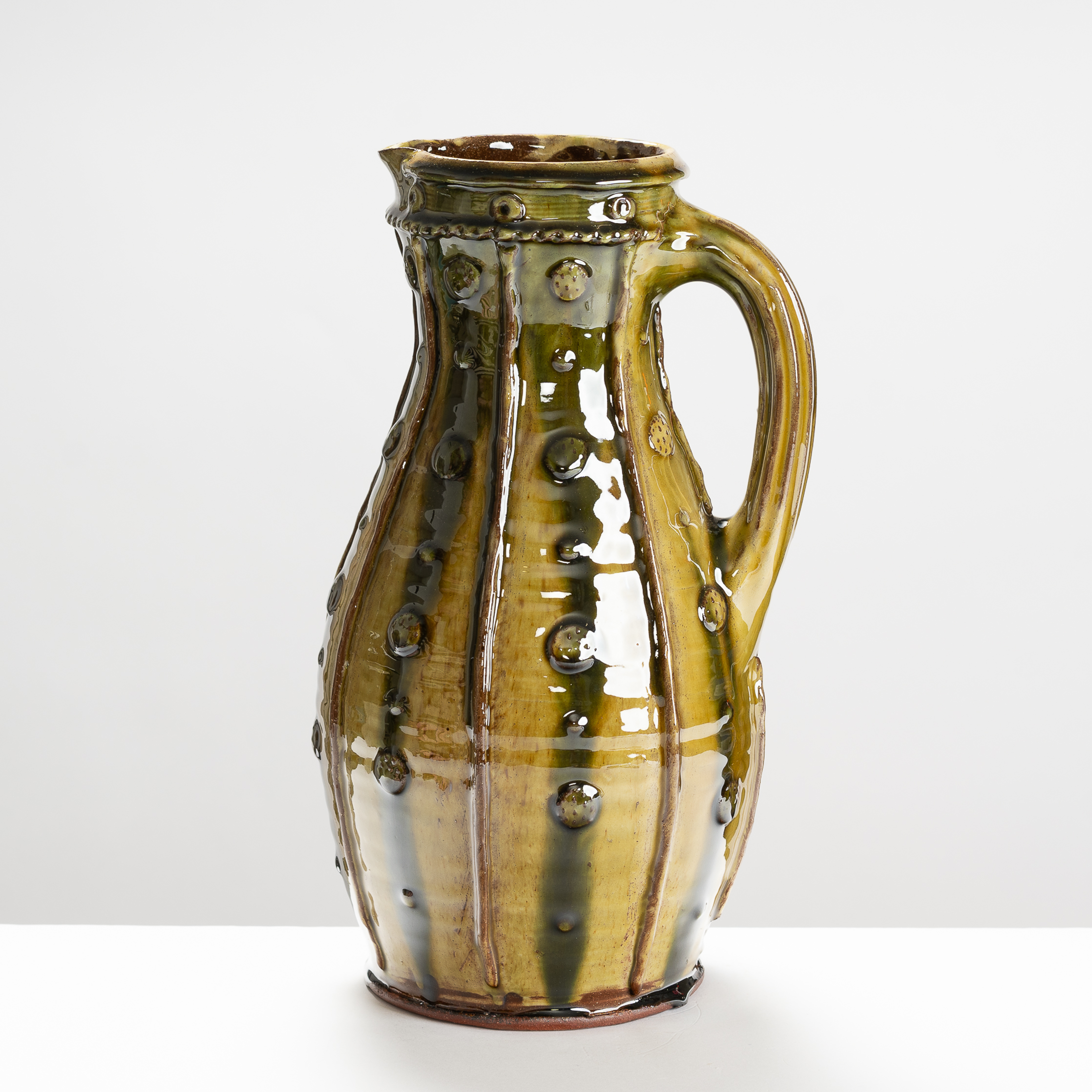 DF481Y84 Slender Applique Jug Green