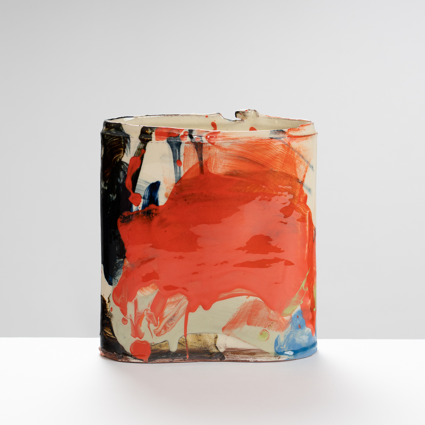 BS355Y294 Medium Vessel with Red