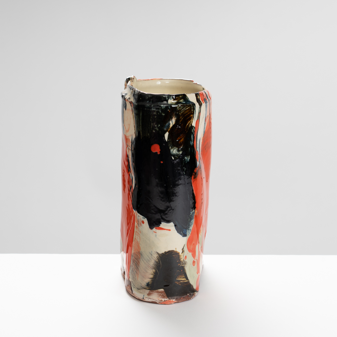 BS355Y294 Medium Vessel with Red