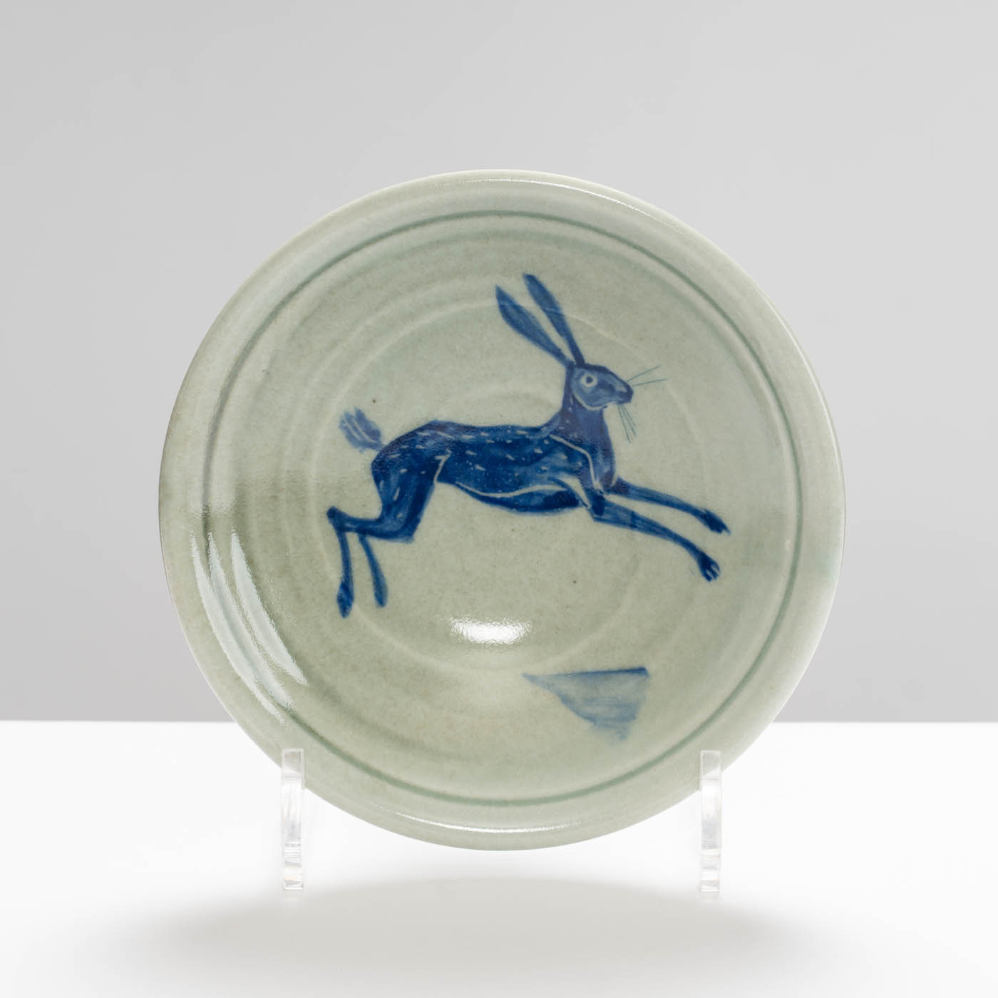 JFK394Y385 Celadon Hare Dish