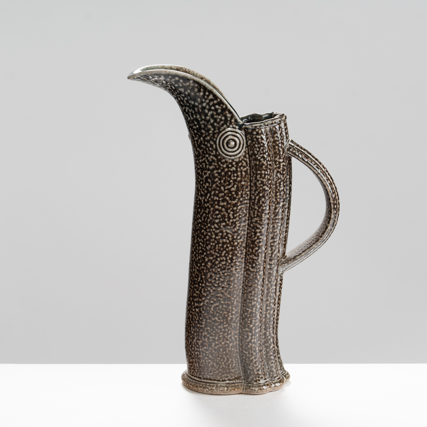WK30Y616 salt glazed fluted jug