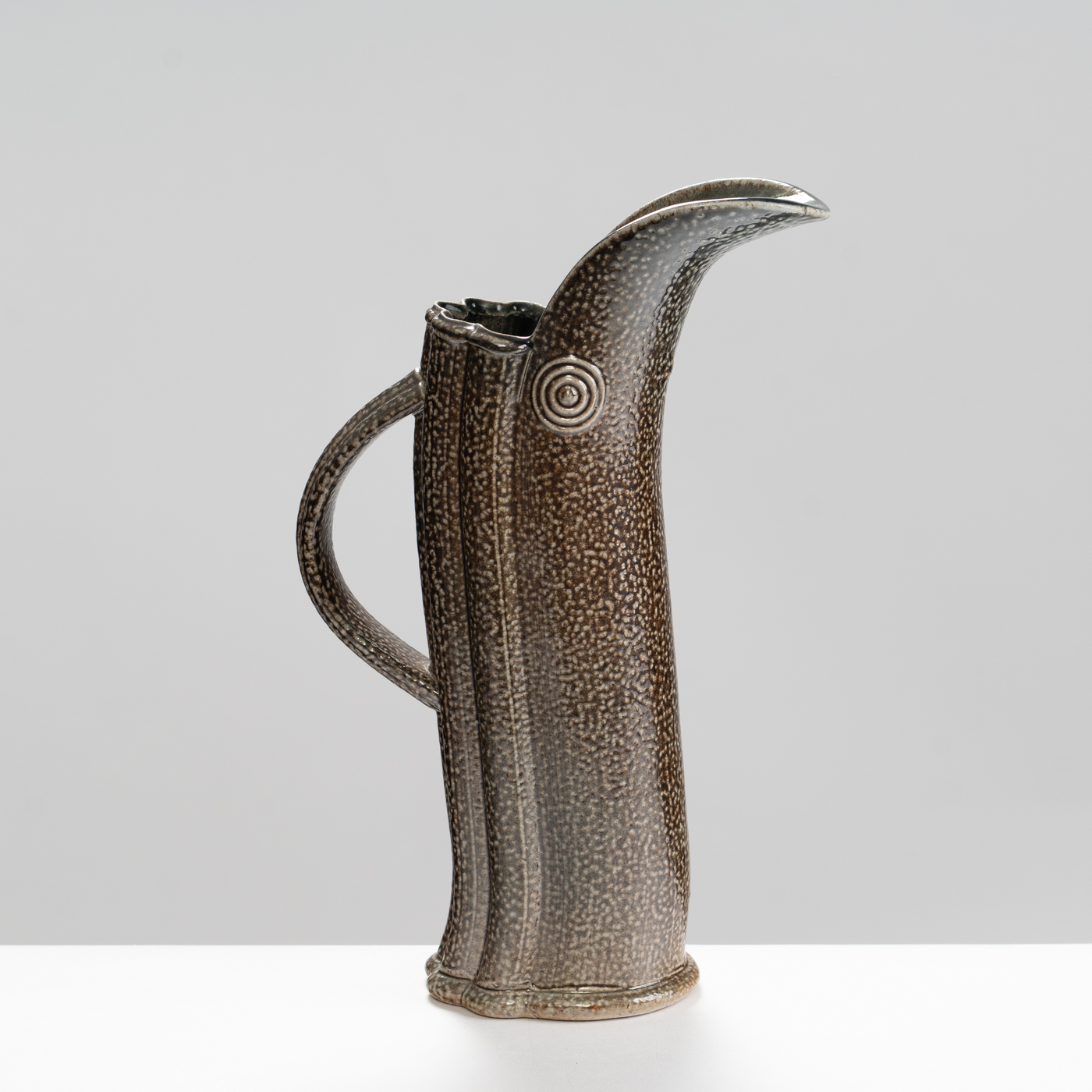 WK30Y616 salt glazed fluted jug