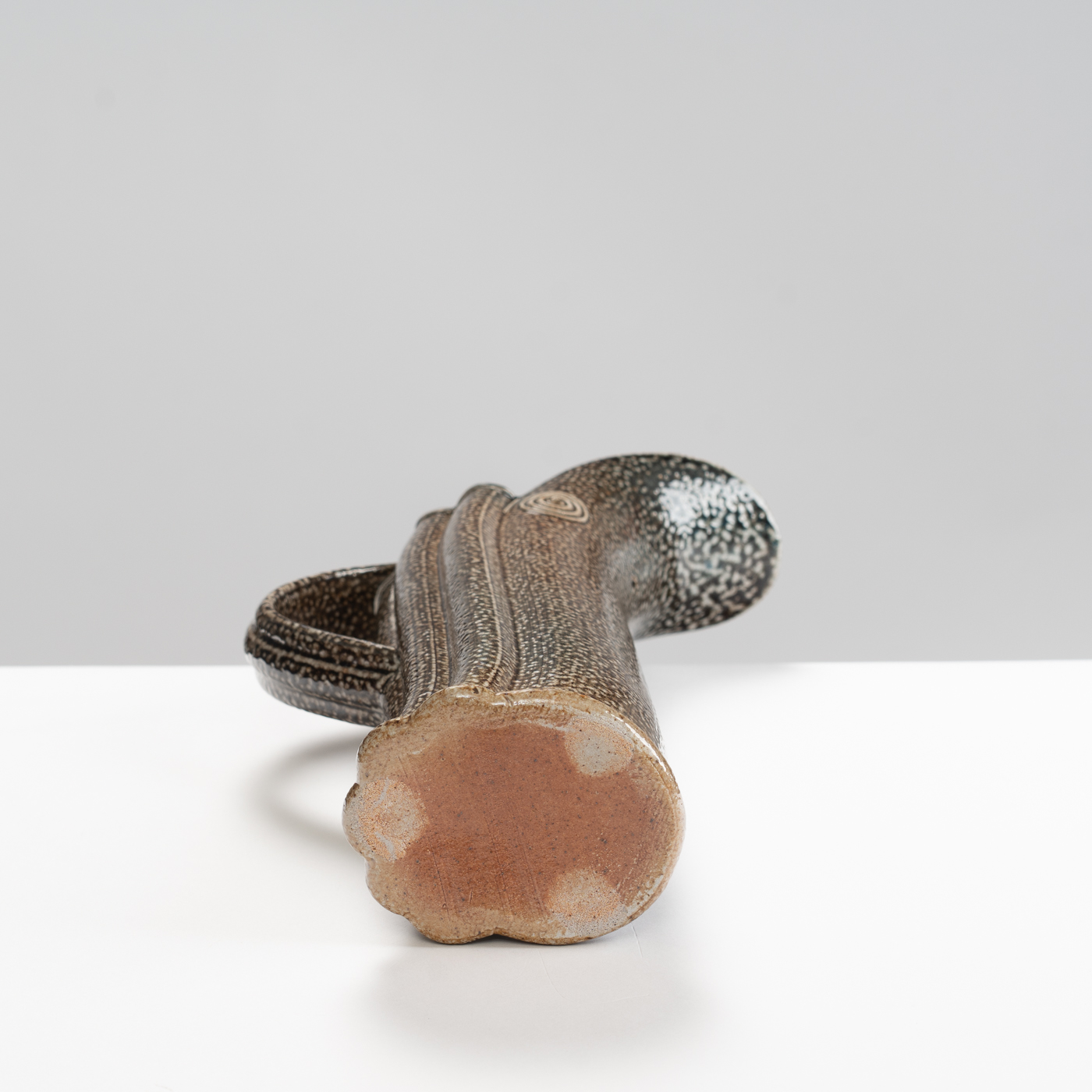 WK30Y616 salt glazed fluted jug