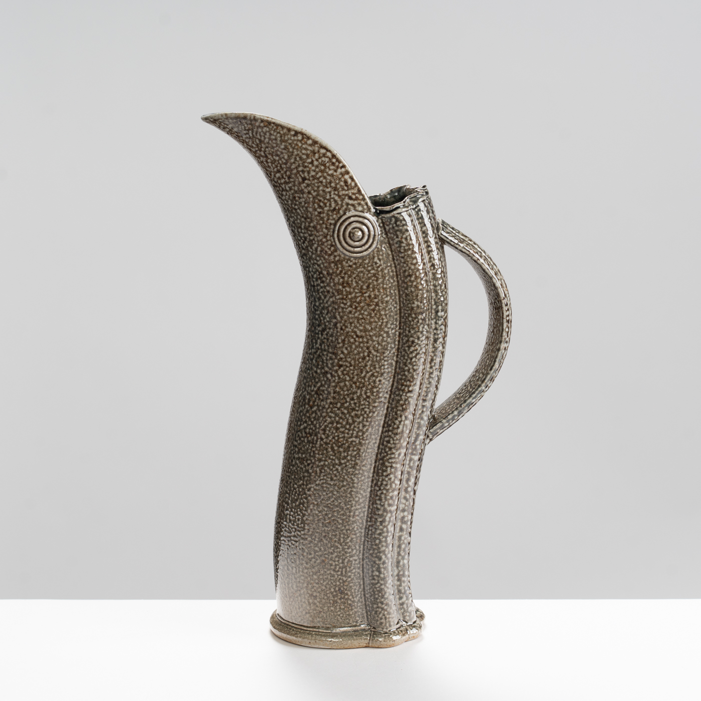 WK30Y617 salt glazed fluted jug