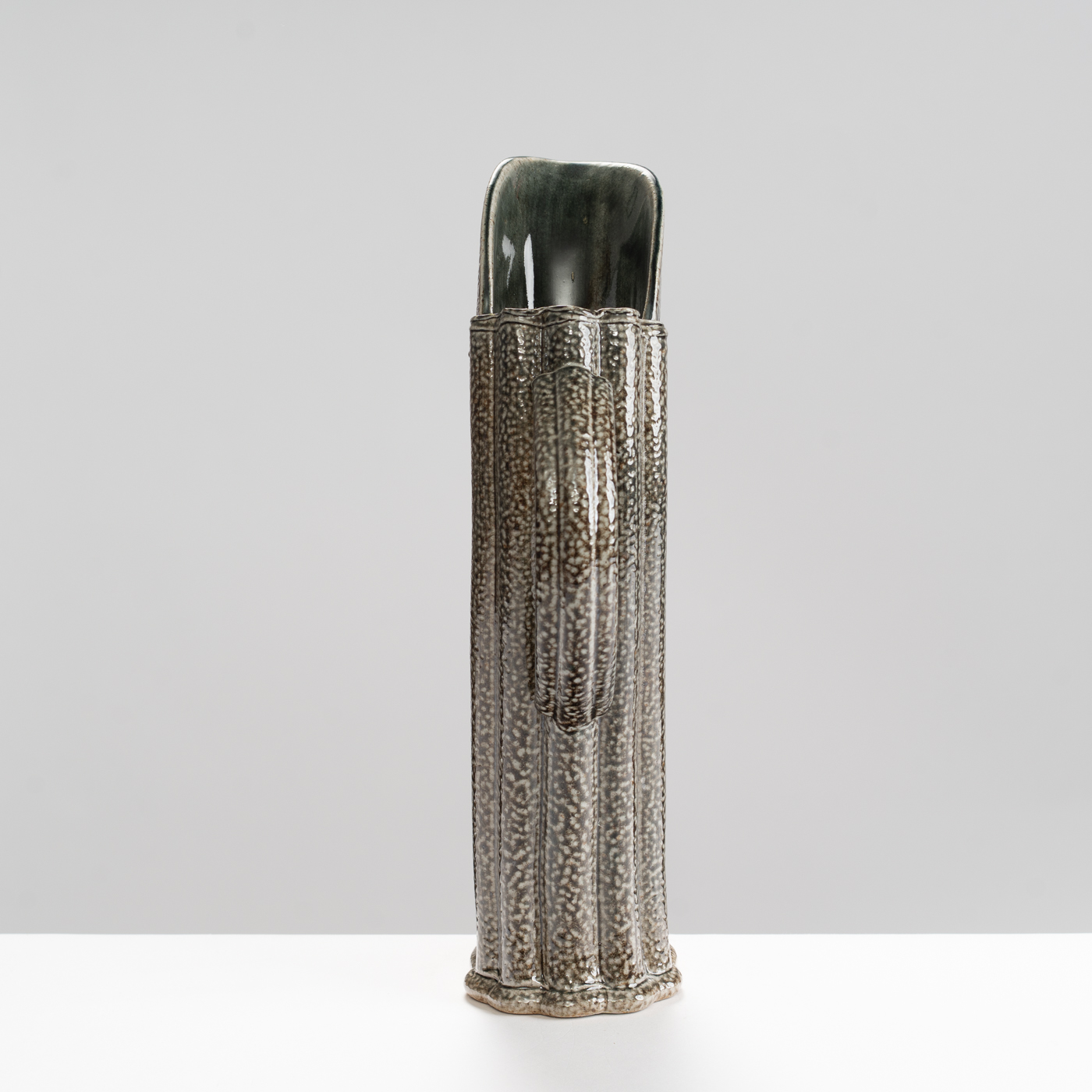 WK30Y617 salt glazed fluted jug
