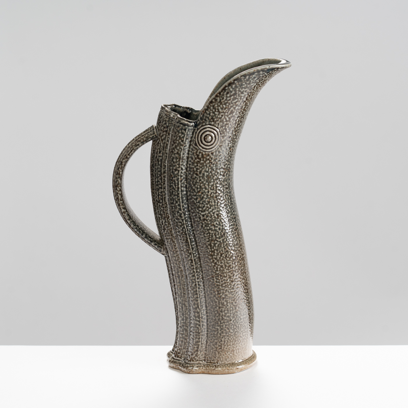 WK30Y617 salt glazed fluted jug