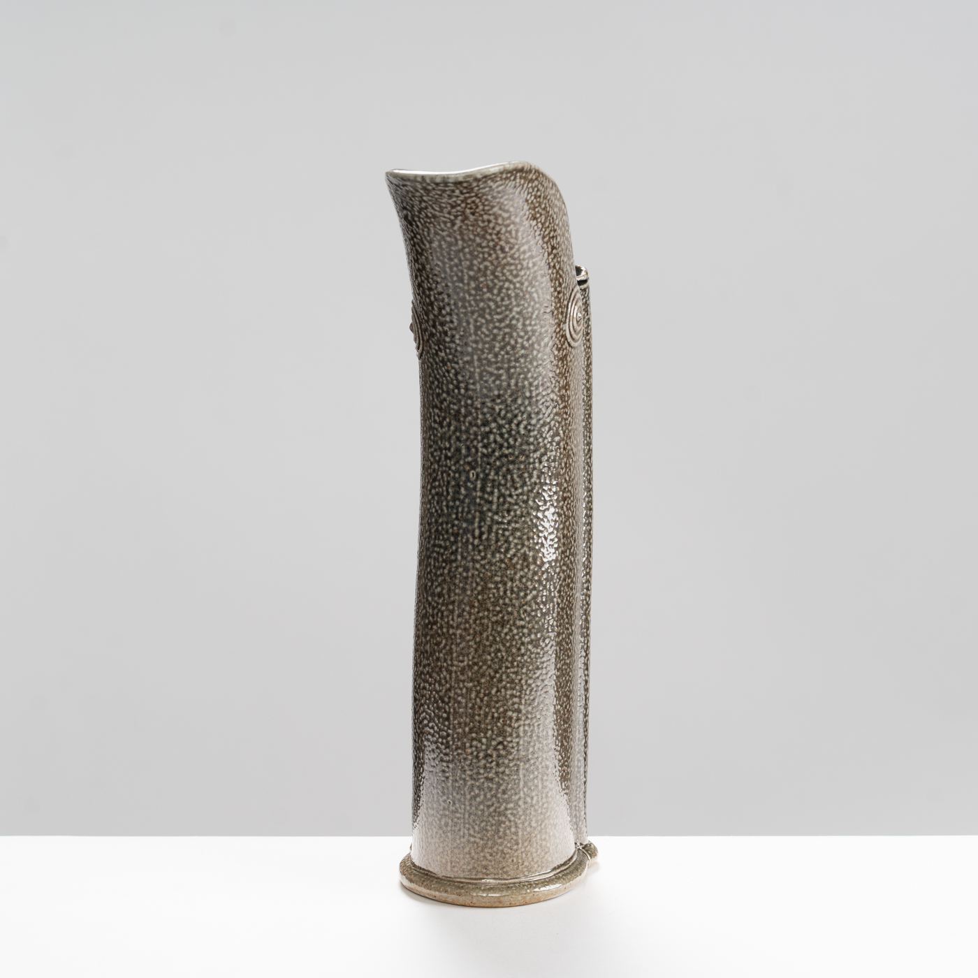 WK30Y617 salt glazed fluted jug