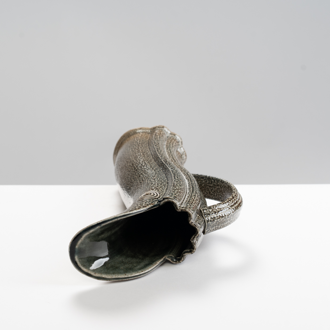 WK30Y617 salt glazed fluted jug