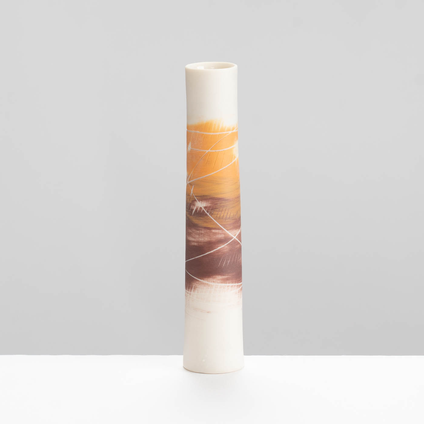 AT488Y481 Single Stem Vase Red and Orange