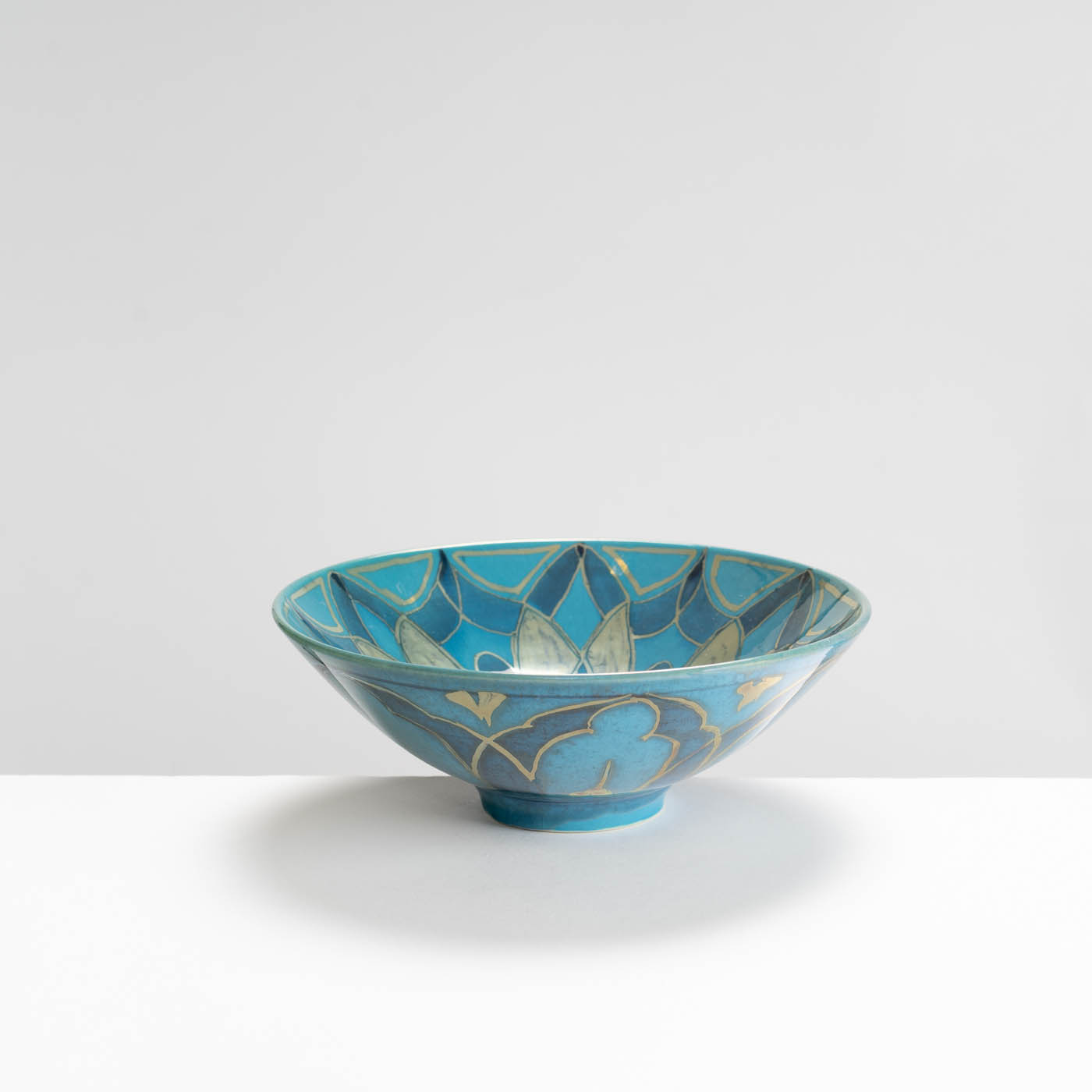 JCJ408Y246 Small Bowl Blue under Turquoise Pattern