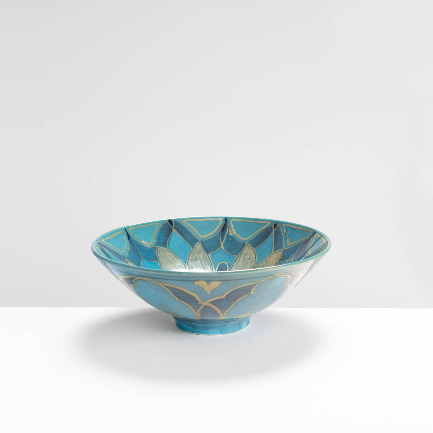 JCJ408Y246 Small Bowl Blue under Turquoise Pattern