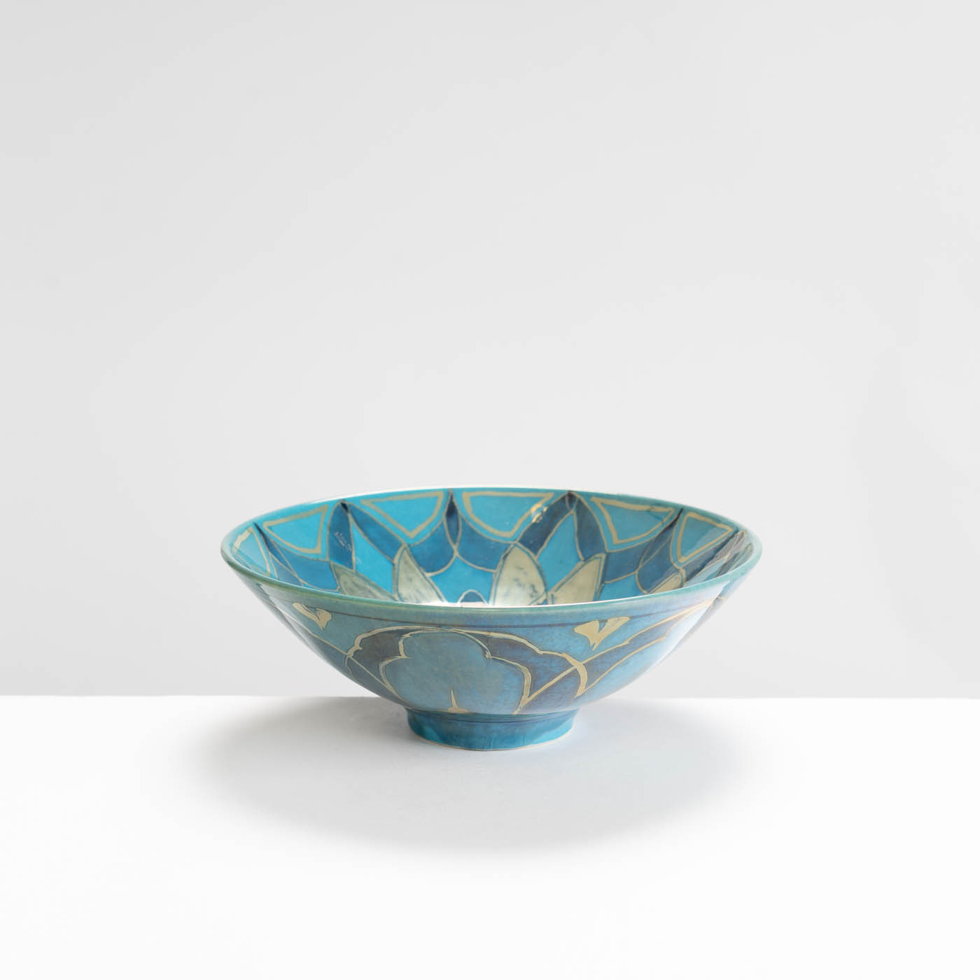 JCJ408Y246 Small Bowl Blue under Turquoise Pattern