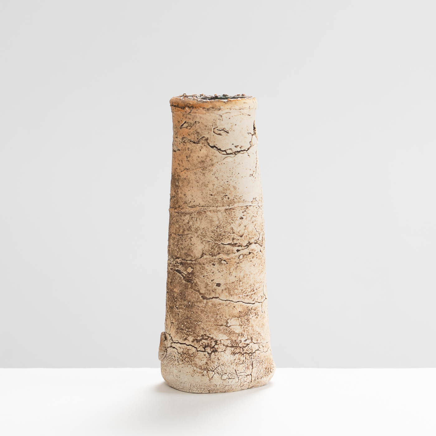 JK375Y275 Tall Ballclay Flattened Vase