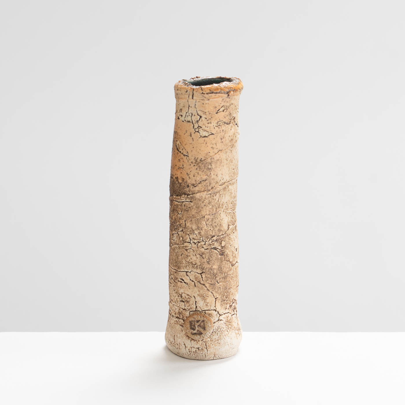 JK375Y275 Tall Ballclay Flattened Vase