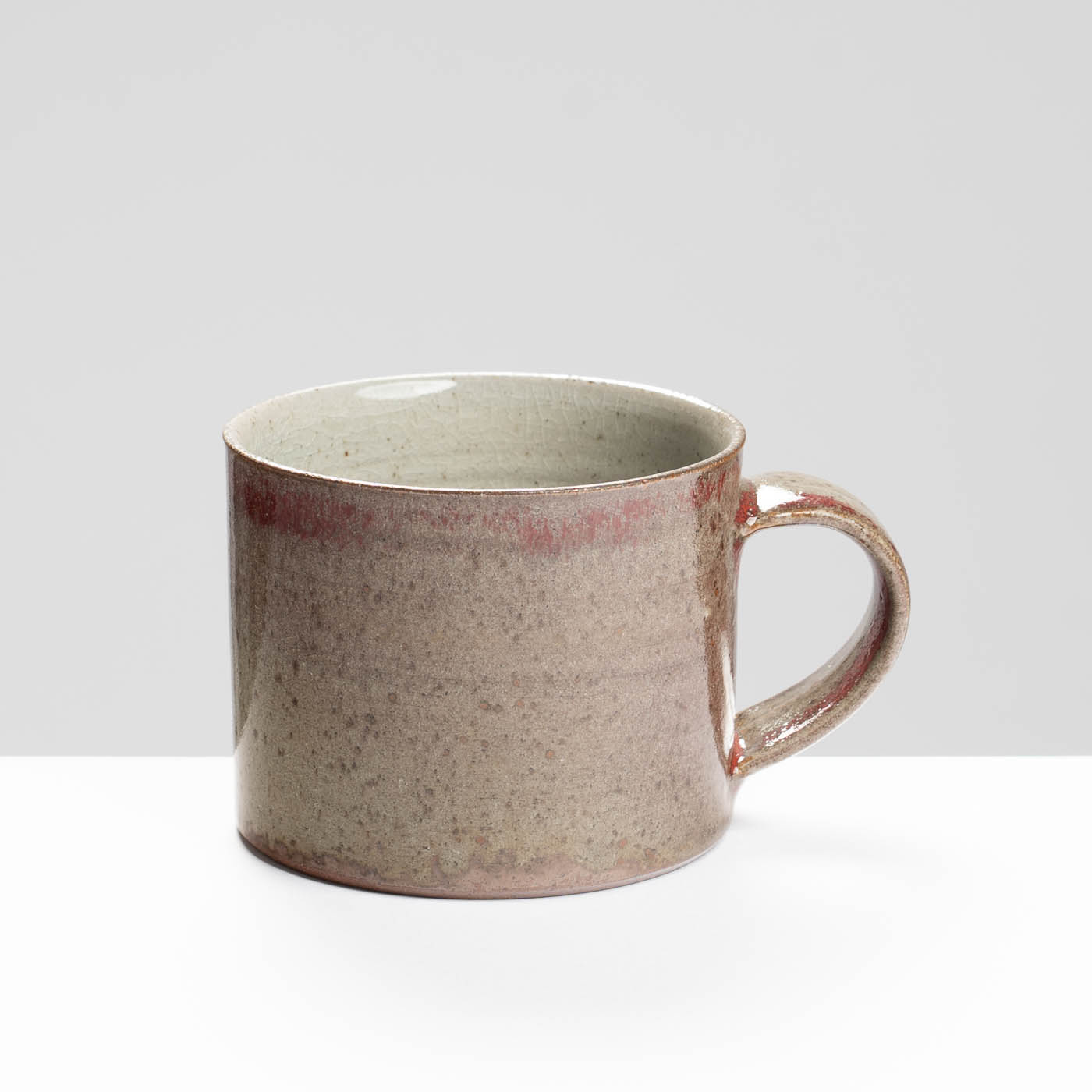 JTW322Y855 Breakfast Mug Plain Red/Grey