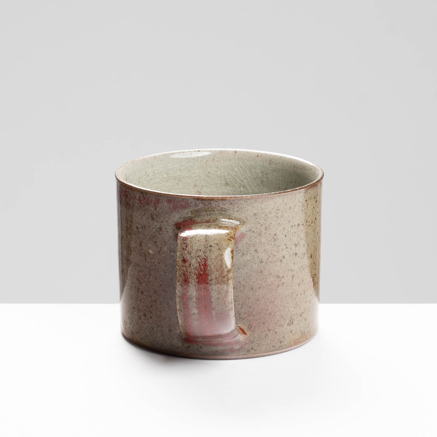 JTW322Y855 Breakfast Mug Plain Red/Grey